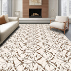 Brown Abstract Humanoid Figure Rug