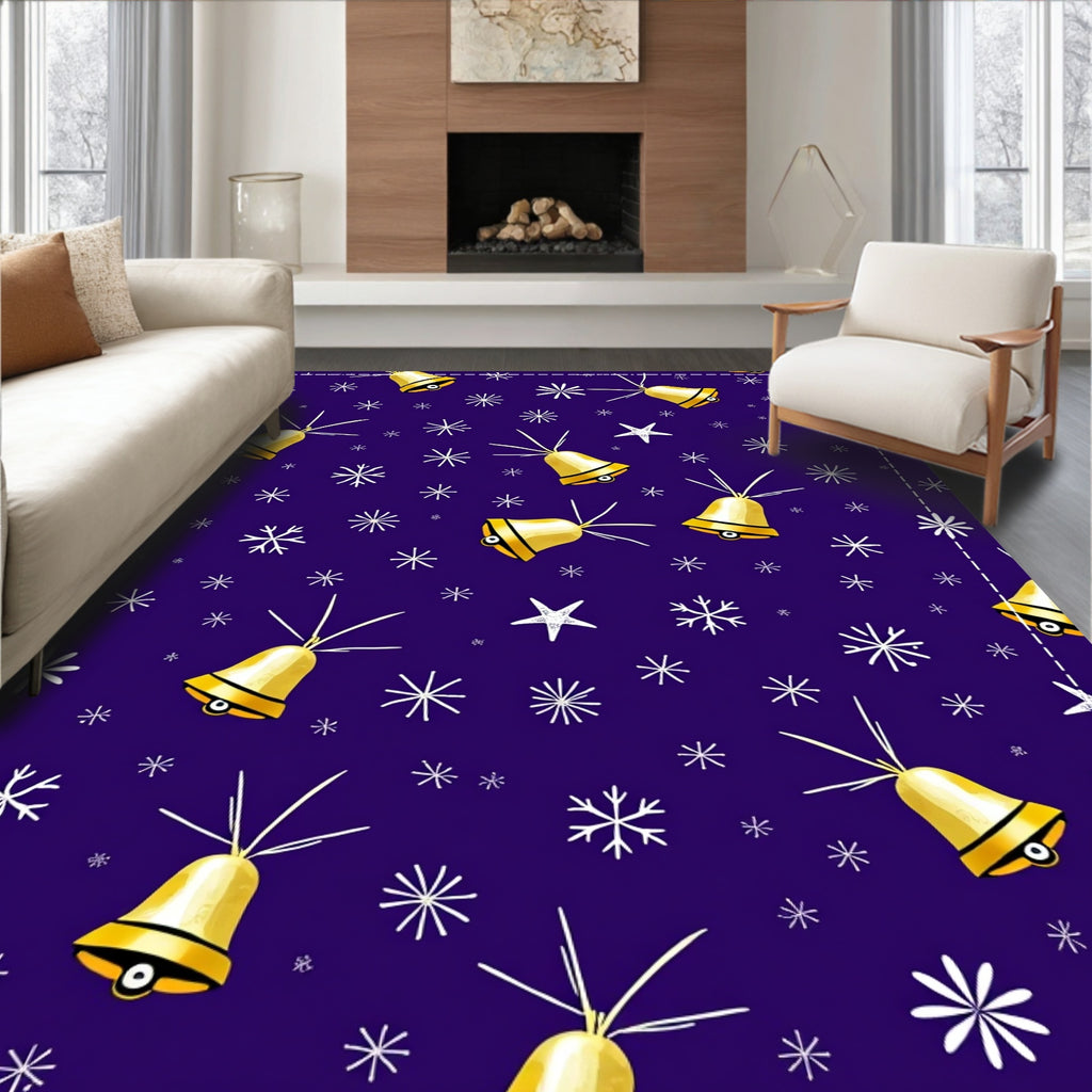 Golden Bells Starry Night Rug