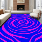 Electric Blue Pink Swirl Rug