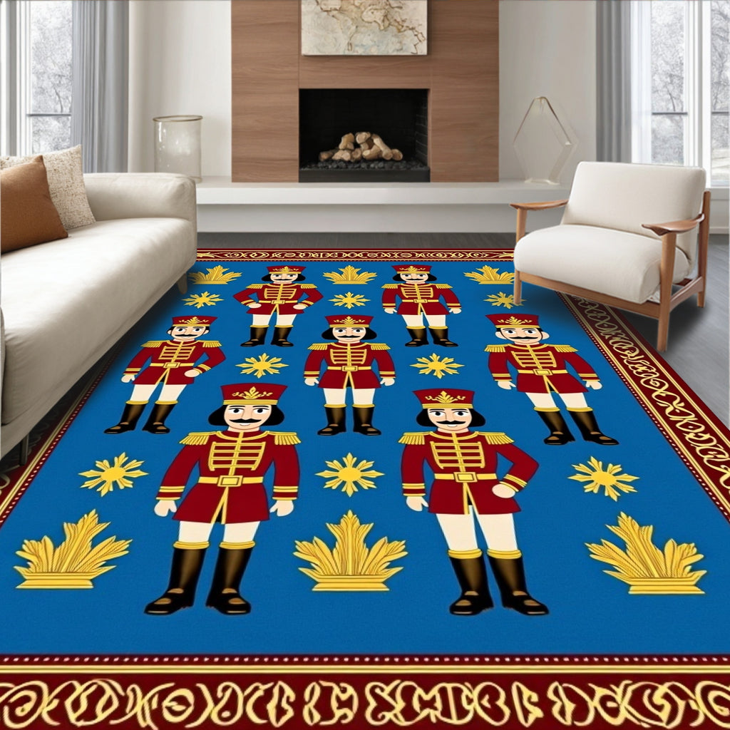Nutcracker Red Gold Royal Guard Rug