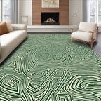 Emerald Green Topographic Swirl Rug