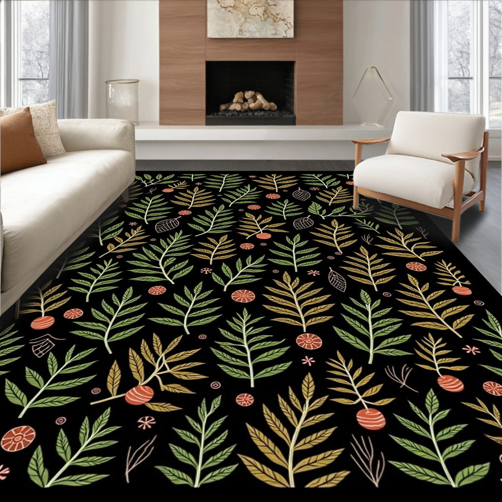 Botanical Sprigs Autumn Forest Rug