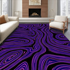 Vibrant Purple Swirl Topography Rug