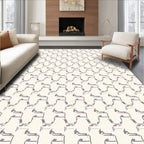 Monochromatic Contemporary Interlocking Figures Rug
