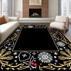 Winter Holly Snowflake Garland Rug