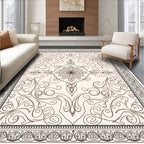 Ornate Antique Floral Scroll Rug