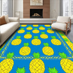 Sunshine Yellow Pineapple Tropical Border Rug