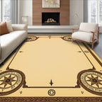 Nautical Compass Rose Border Rug