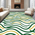 Emerald Gold Flowing Lines Rug