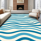 Oceana Blue Wave Ribbons Rug