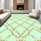 Golden Wheat Scallop Arrangement Rug