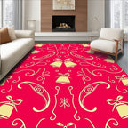 Crimson Bells Paisley Swirls Rug