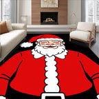 Jolly Red Santa Claus Portrait Rug