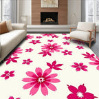 Pink Floral Botanical Repeat Rug