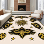 Golden Winged Sun Celestial Rug