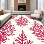 Crimson Leafy Branch Repeat Rug