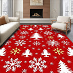 Winter White Tree Snowflake Repeat Rug