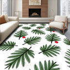 Evergreen Pine Sprig Red Berry Rug