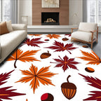 Autumn Leaves and Acorn Cluster Rug