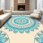 Sky Blue Medallion Mandala Rug