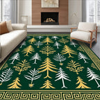Emerald Forest Pine Tree Scatter Rug