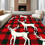 Red and Green Buffalo Check Deer Rug