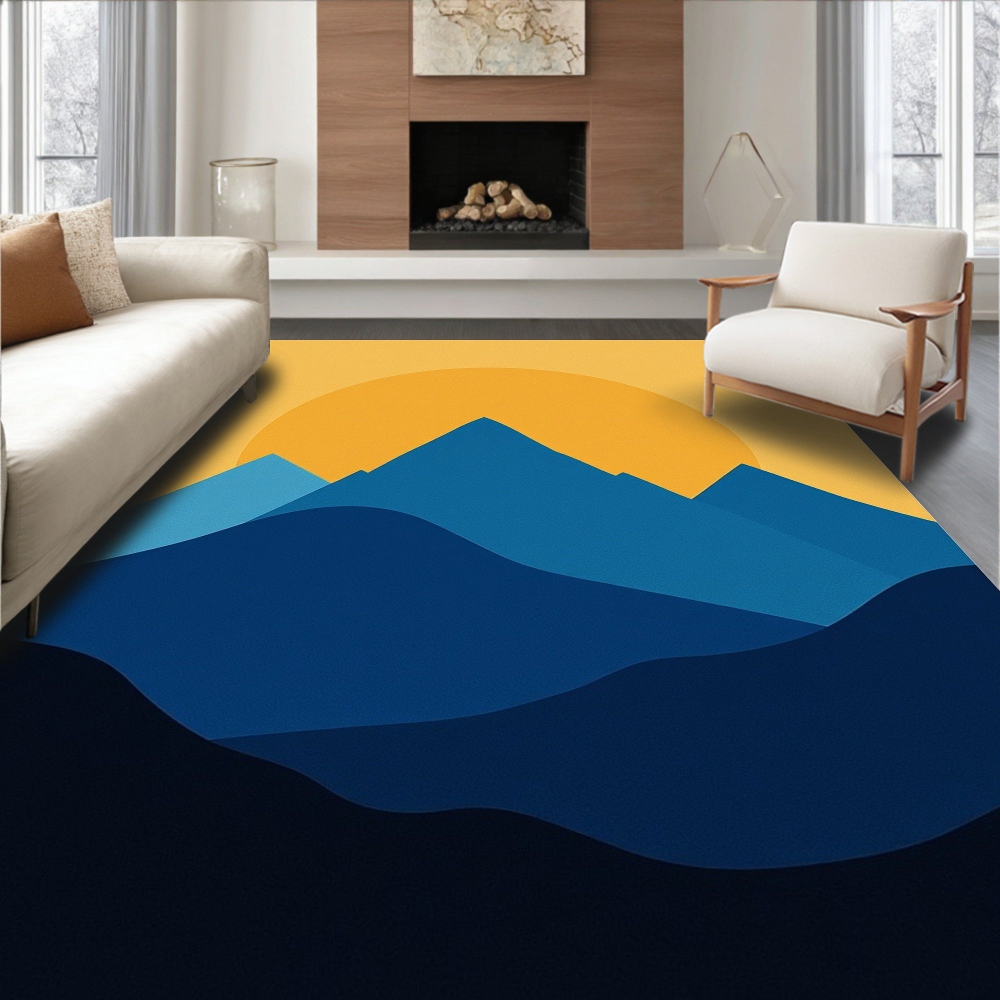 Sunset Mountain Layers Rug