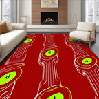 Red Columnar J Image Rug