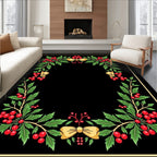 Festive Red Berry Holly Garland Rug