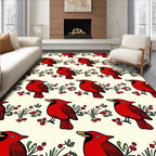 Crimson Cardinal Branch Repeat Rug
