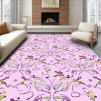Amethyst floral and vine symmetry Rug