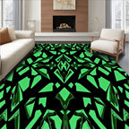 Emerald Geo Crystal Fragment Collage Rug