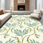 Sage Green Vine Botanical Rug
