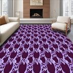 Plum and Lilac Interlocking Vines Rug