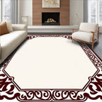 Earthy Leaf Scroll Octagon Rug