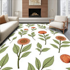 Coral Sunflower Botanical Garden Rug