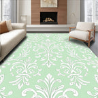 Subtle Mint Acanthus Scroll Rug