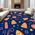 Festive Gingerbread Candy Star Rug