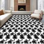 Black Pine Woodland Repeating Pattern Rug