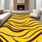 Golden Wavy Stripe Interplay Rug