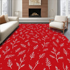 Red Sprig Botanical All-Over Rug
