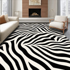 Black Ivory Wave Lines Rug