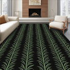 Pale Green Vertical Feathered Stalks Rug