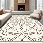 Bold Earthy Tone Geometric Animal Rug