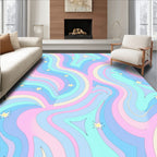 Pastel Swirl Starry Night Rug