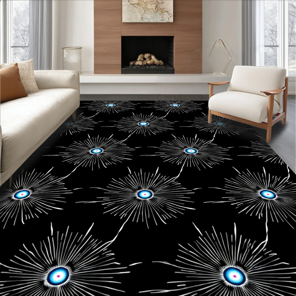 Radiant Blue Eyeburst Scatter Rug