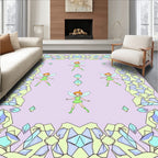 Whimsical Fairy Crystal Gem Border Rug