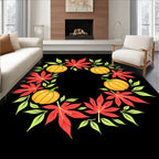 Autumn Pumpkin Maple Wreath Rug