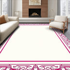 Magenta Floral Vine Symmetry Rectangular Rug
