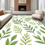Verdant Green Leafy Branches Rug